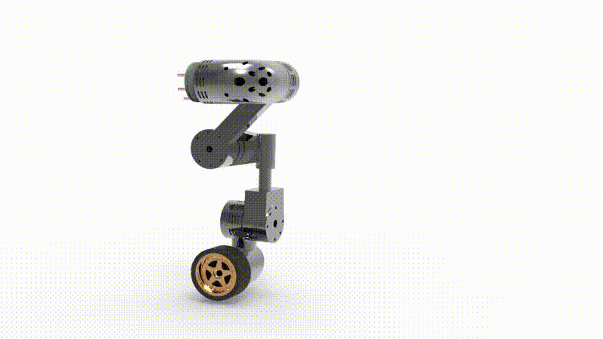 Flippable wheel-legged quadruped robot